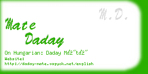 mate daday business card